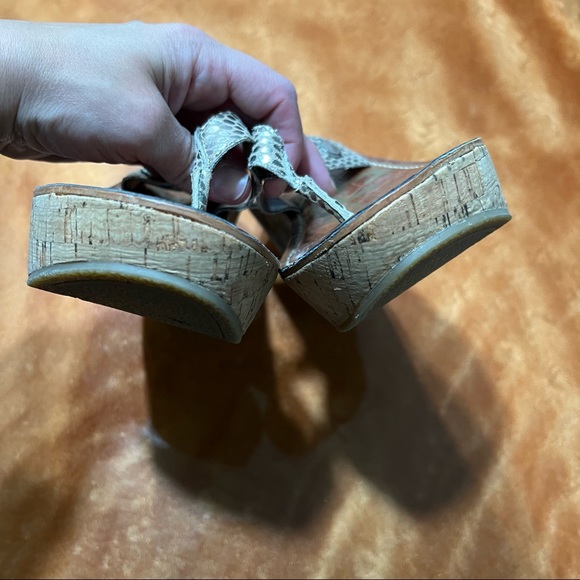 Sam Edelman Romy Platform Cork Wedge Flip Flop Sandals - Picture 8 of 9